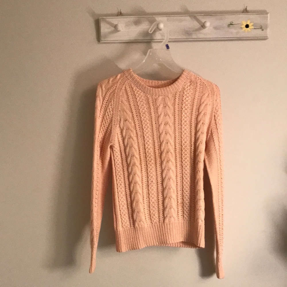 Pink hand knit sweater
